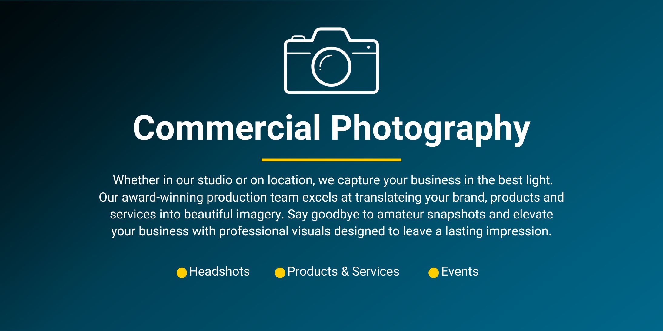 Commercial Photography Service